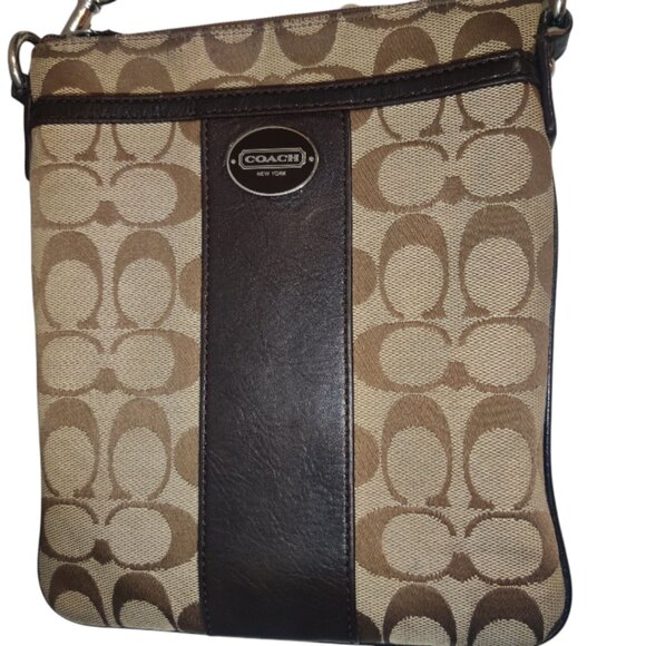 Coach Legacy Signature Stripe Swingpack Crossbody Bag - Picture 2 of 16